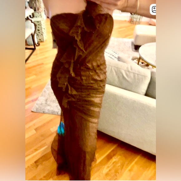 Carmen Marc Volvo dress size 8 mermaid mother of the bride gown gorgeous $4400 - Picture 2 of 15